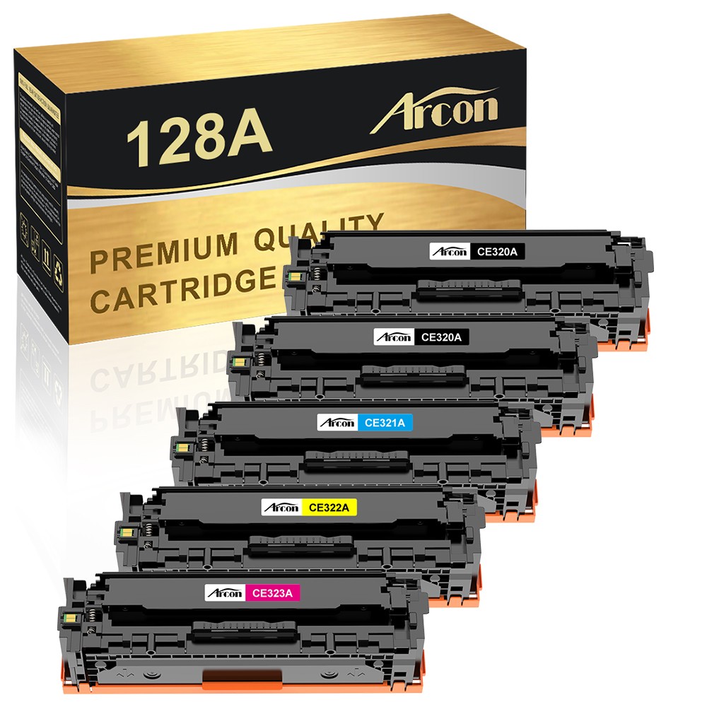 5 PK CE320A - CE323A 128A Color Toner Set For HP LaserJet Pro CM1415FNW CP1525NW