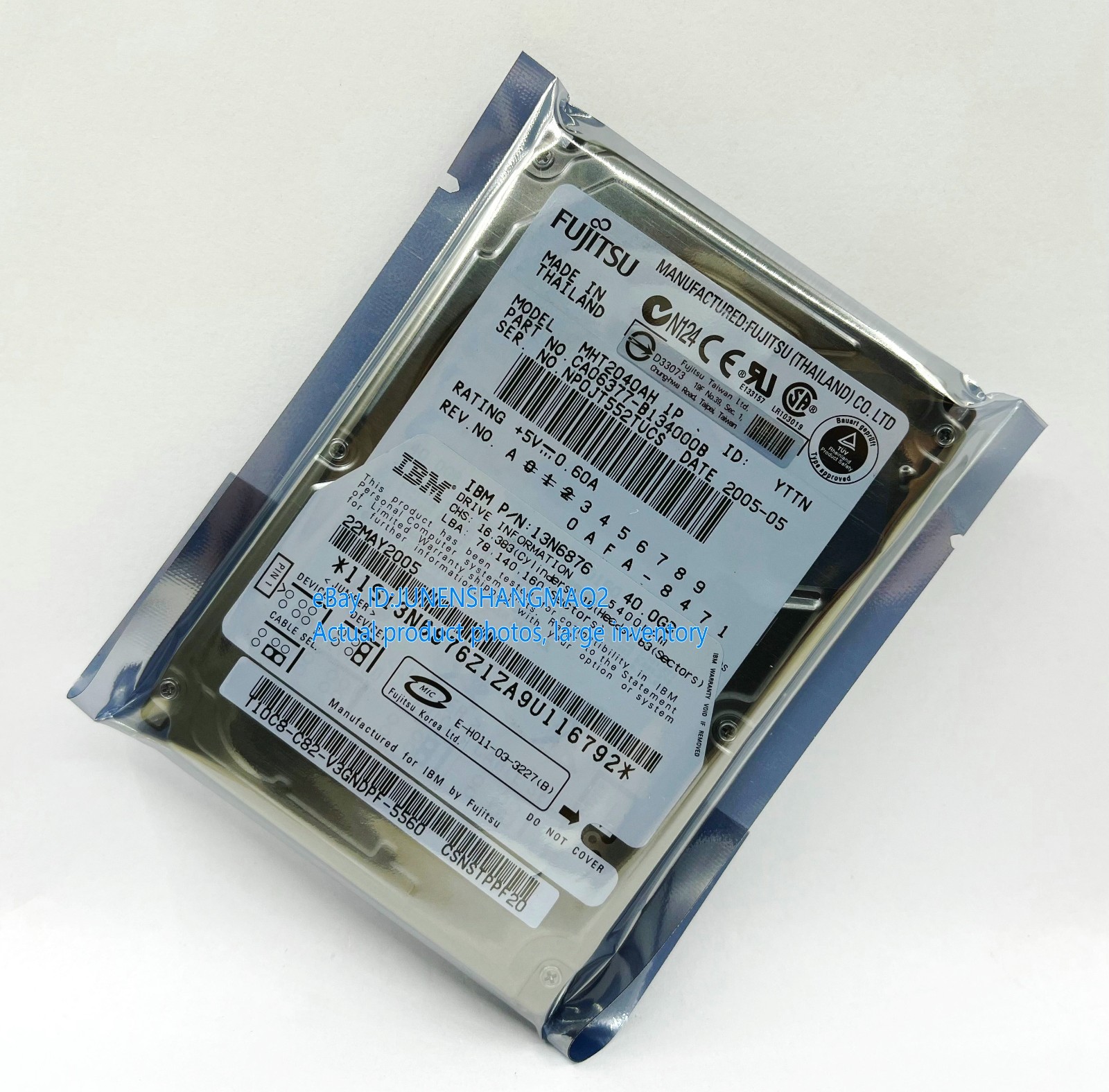 IBM Fujitsu 40GB 5400RPM MHT2040AH IDE 2.5-inch notebook hard drive