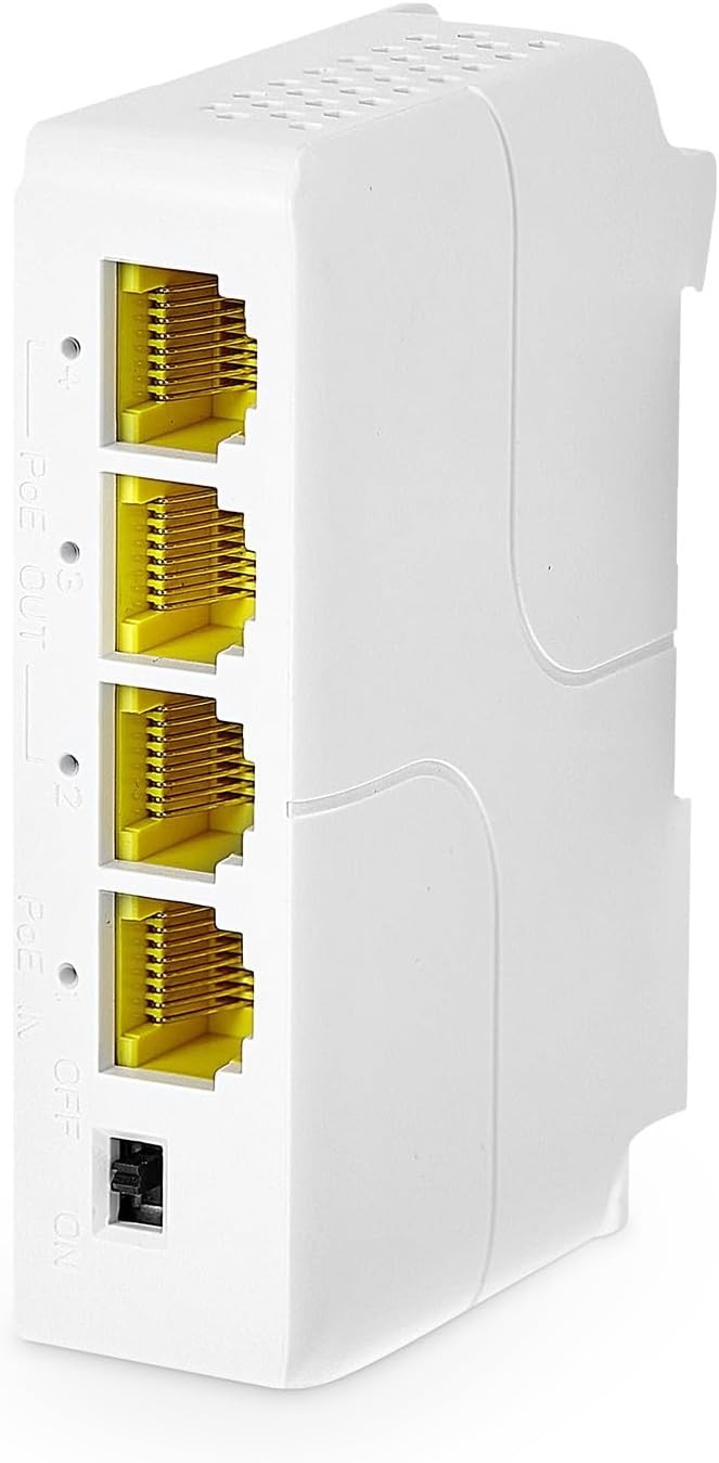 Mokerlink 4 Port PoE Gigabit Extender, IEEE 802.3af/at Poe Repeater EXT-AT13G