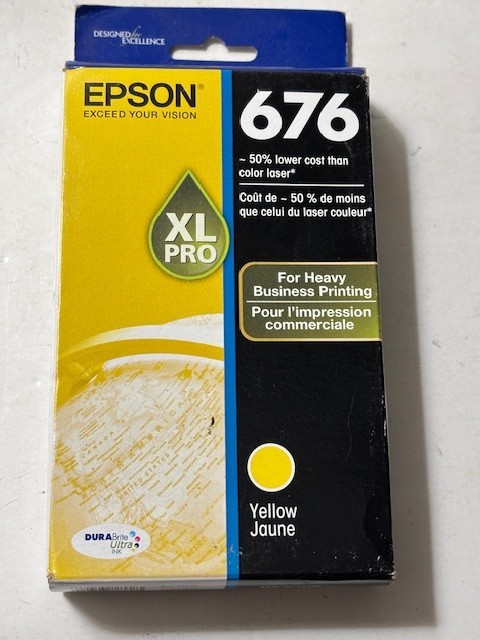 Brand New Epson 676 XL Pro Yellow Ink Cartridge Genuine EXP 03/2023