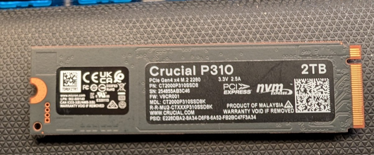 Crucial P310 2TB M.2 2280 SSD NVMe Internal SSD CT2000P310SSD8 - New Open Box