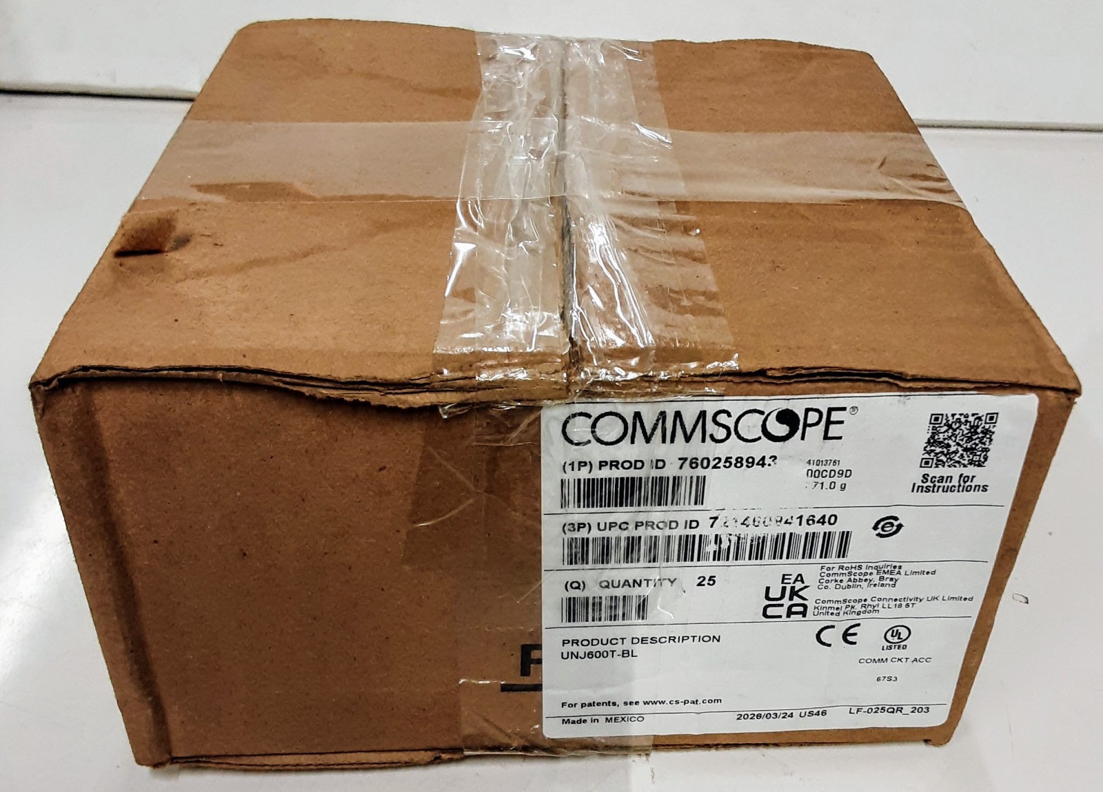 Qty 25 Commscope UNJ600T-BL 760258943 BLUE UNIPRISE CAT6 M-SERIES Modular Jacks
