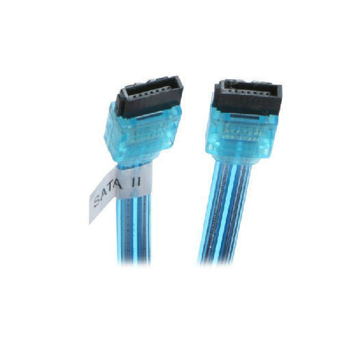 10inch SATA3.0 6Gbs cable,straight to straight,UV Blue,metal latch