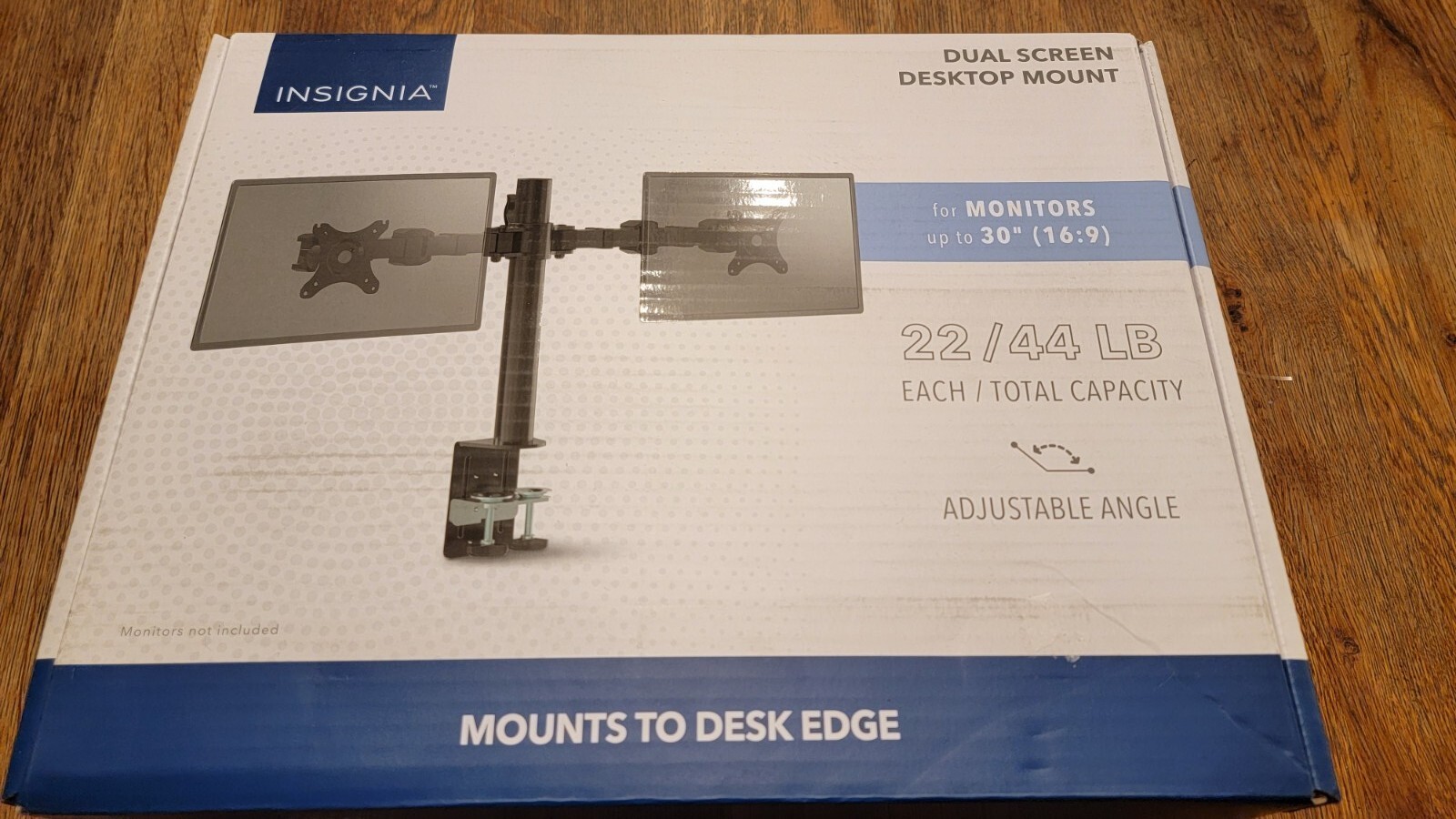 Insignia- Dual Screen Desktop Mount for Monitors up to 30" - Black