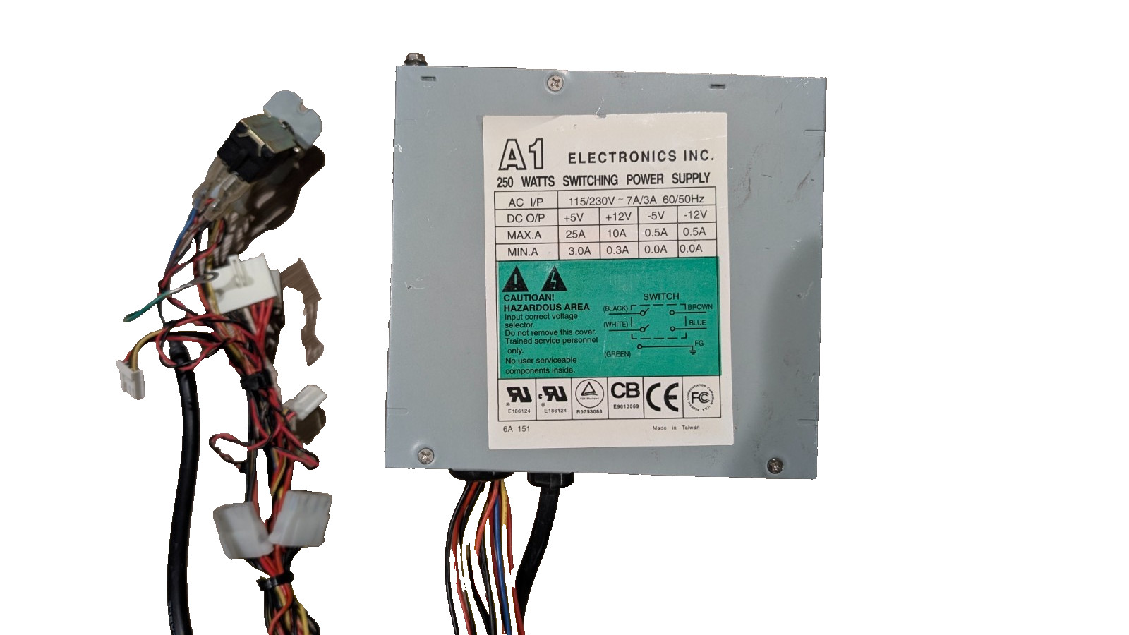 Tested A1 Electronics 250W AT Power Supply | Working Push Button |Retro PC Build