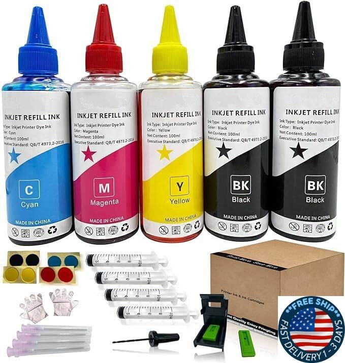 Kit de recarga de tinta de 500 ml compatible con cartuchos de tinta de impresora