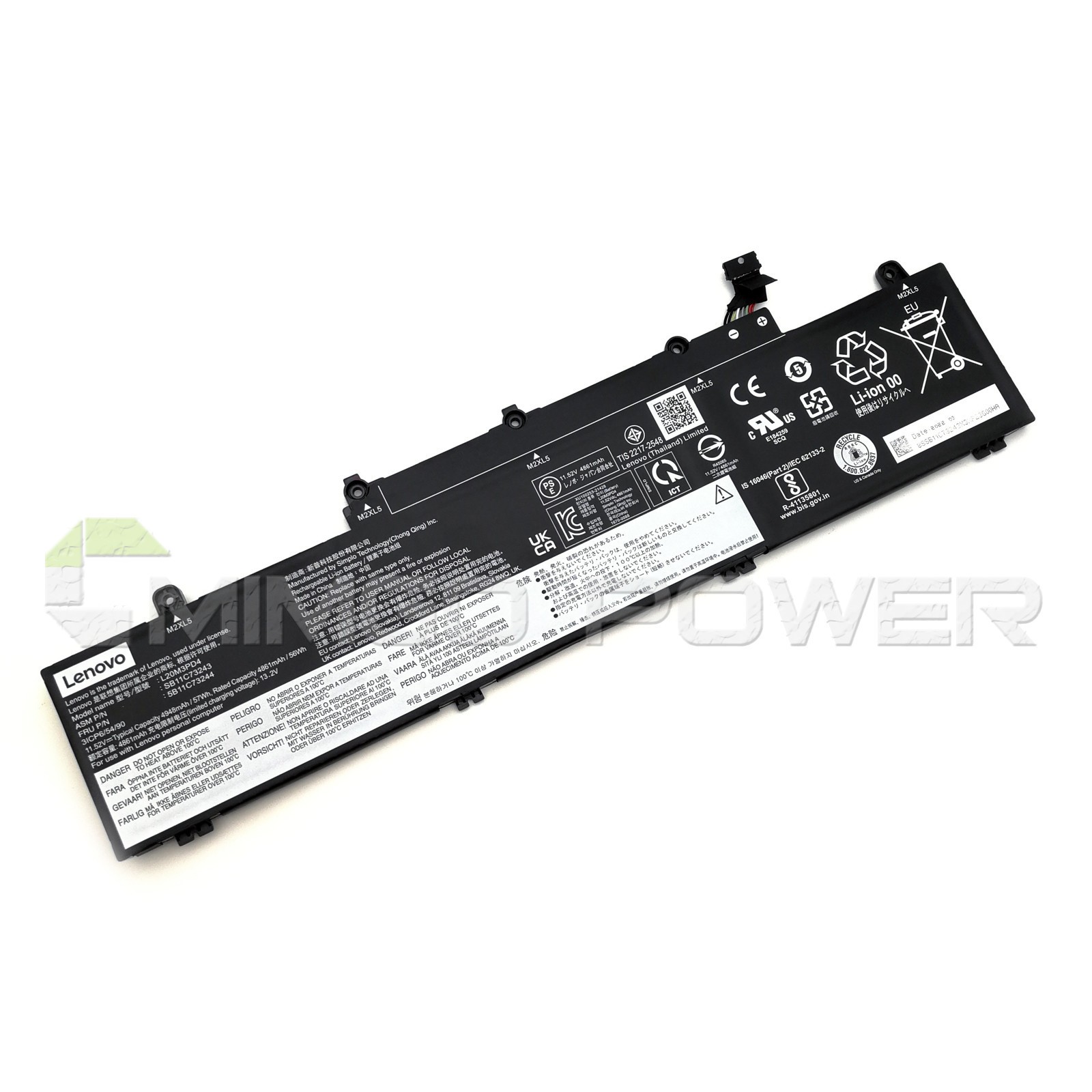 New Genuine L20M3PD4 L20L3PD4 Battery for Lenovo ThinkPad E14 E15 2nd 3rd 4th