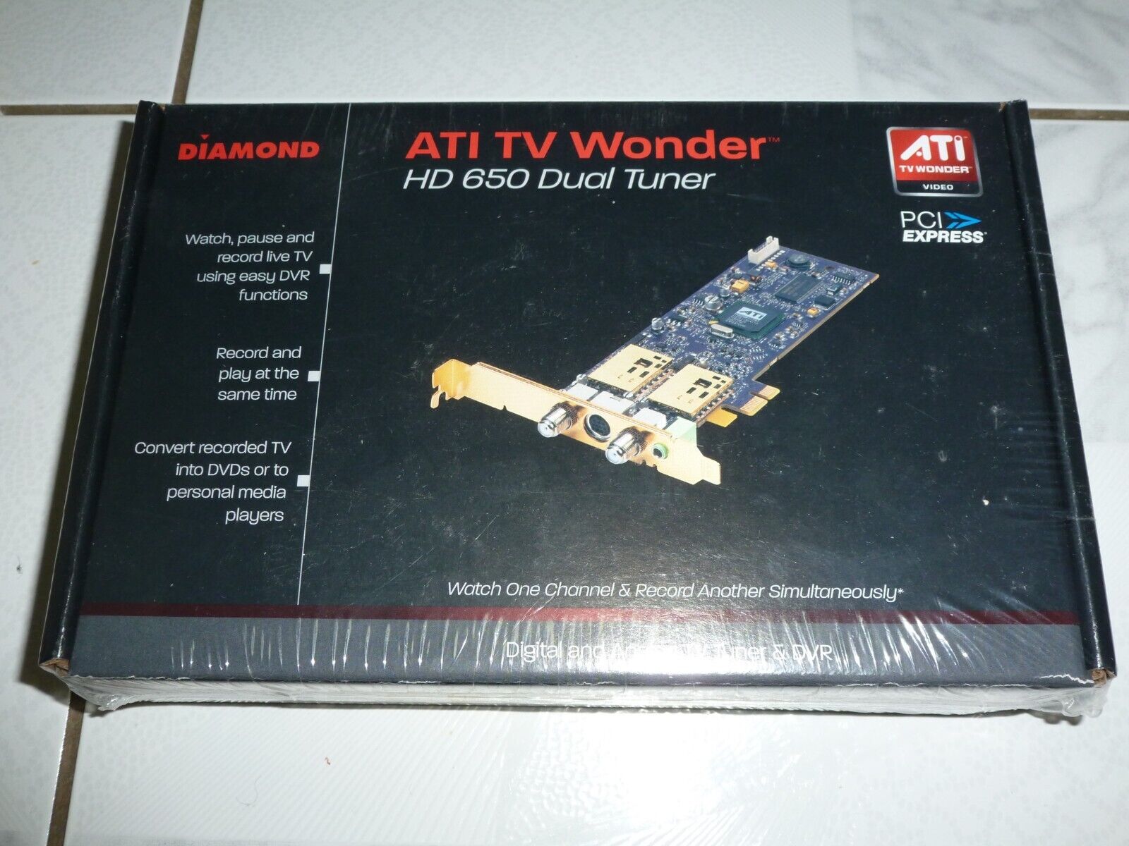 Diamond ATI TV Wonder HD 650 PCIe Dual Tuner(TVW650PCIEV) - New In Box