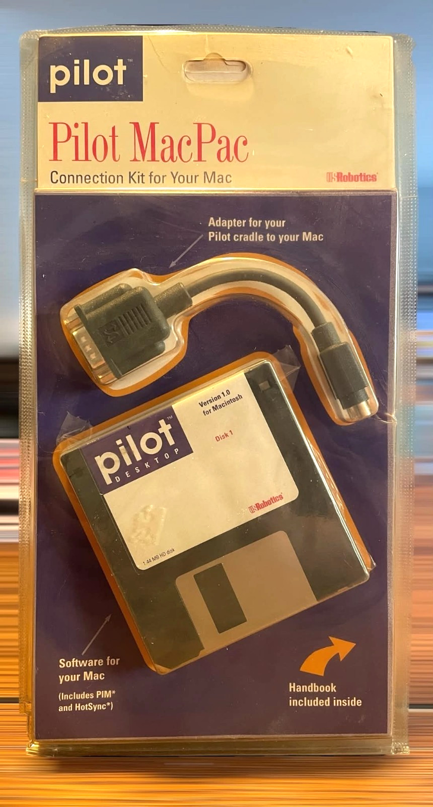 PalmPilot MacPac Kit Ver. 1.0 Software for Macintosh +Adapter 1996 NEW Old Stock