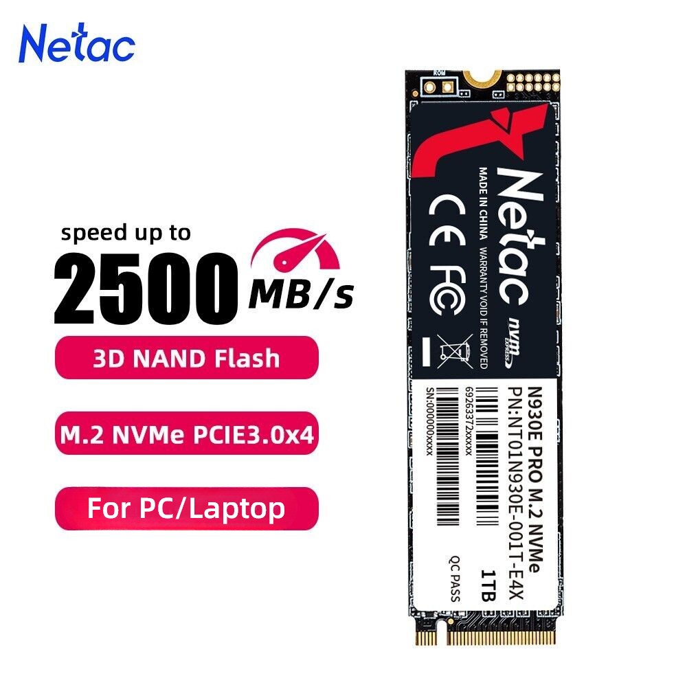 Netac 2TB 1TB 500GB Internal SSD M.2 NVMe PCIe3.0 Solid State Drive lot