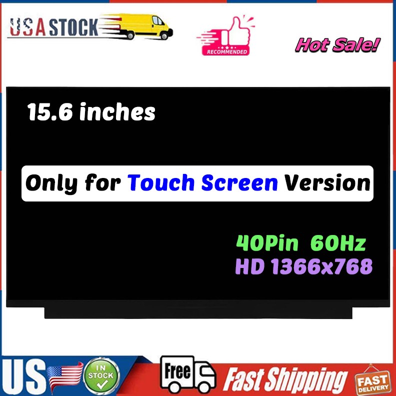 New for HP 15-FC0002NR LCD LED Touch Screen Display Replacement 15.6" HD 40 Pin