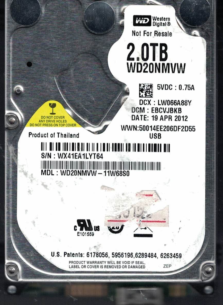 Western Digital WD20NMVW-11W68S0	 19 Apr 2012	EBCVJBKB