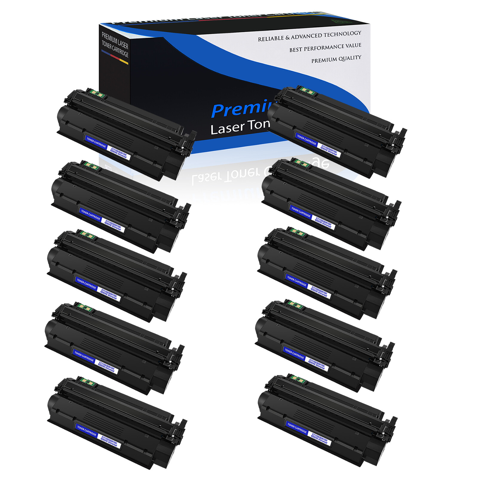 10PK Q2613X 13X Toner Cartridge Compatible with HP LaserJet 1300 1300xi Printer