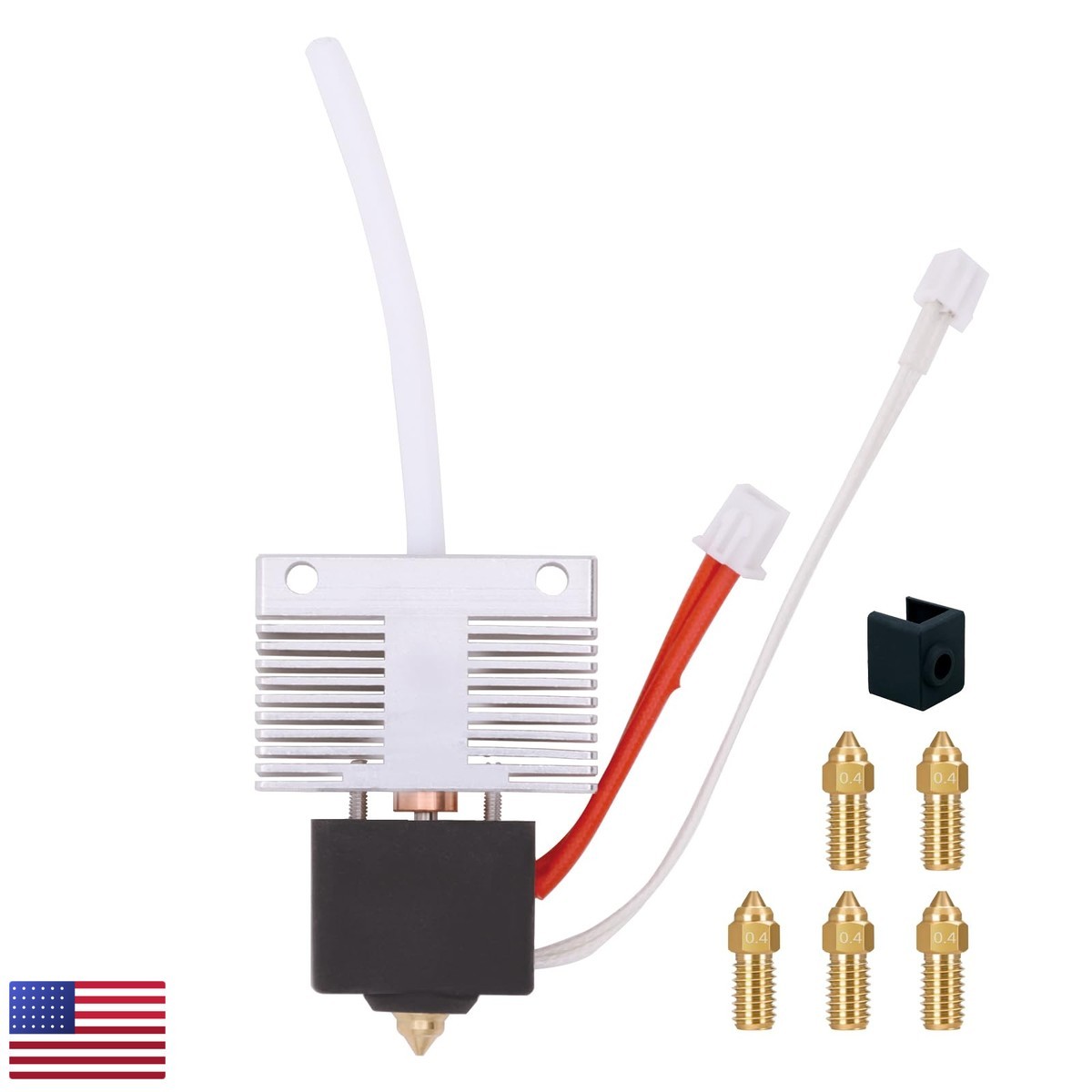 KOYOFEI Hotend Kit for Elegoo Neptune 4/4 Pro 3D Printer with 5PCS 0.4mm Brass