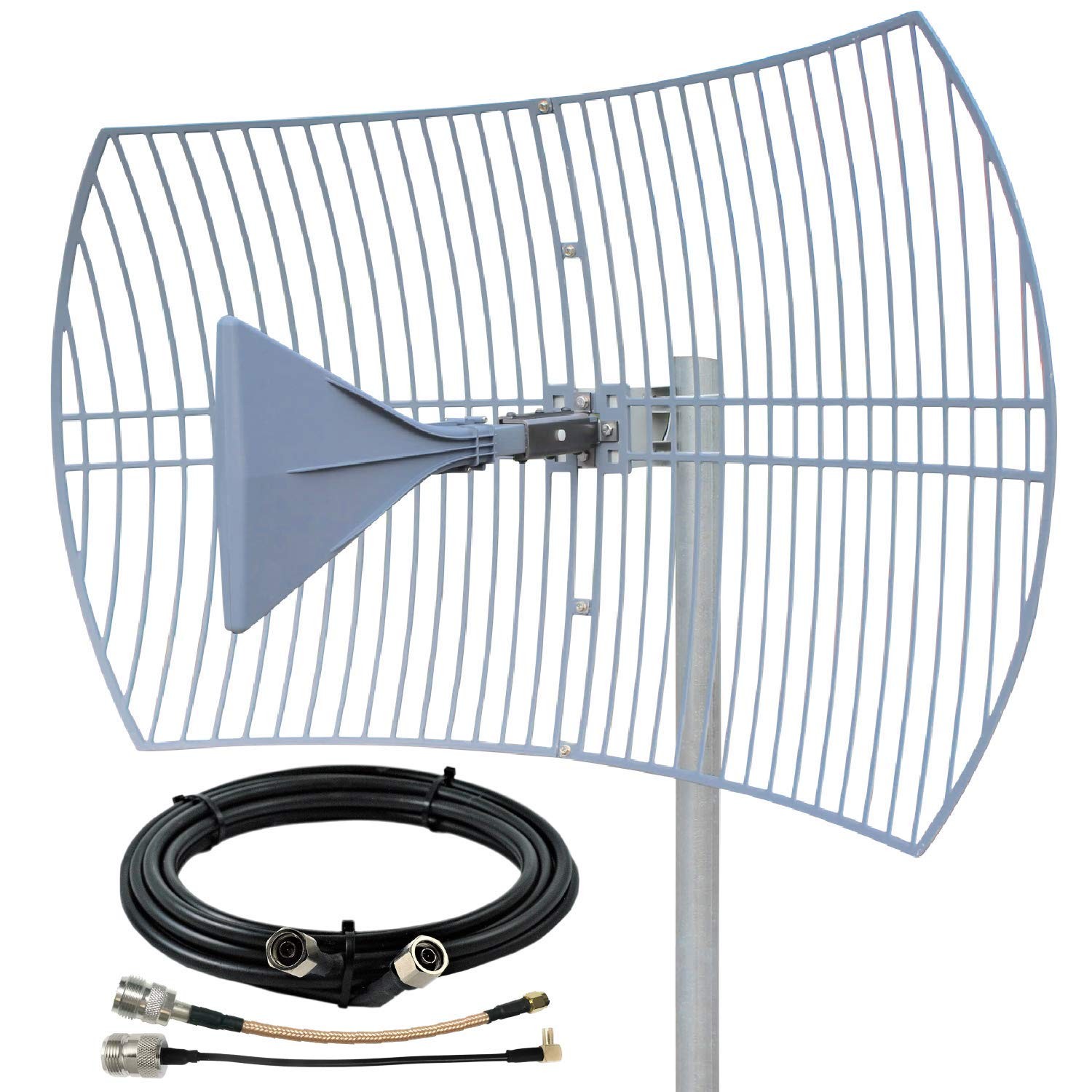 Griddy: The Grid Parabolic Antenna, 600-6500 MHz, Complete Kit