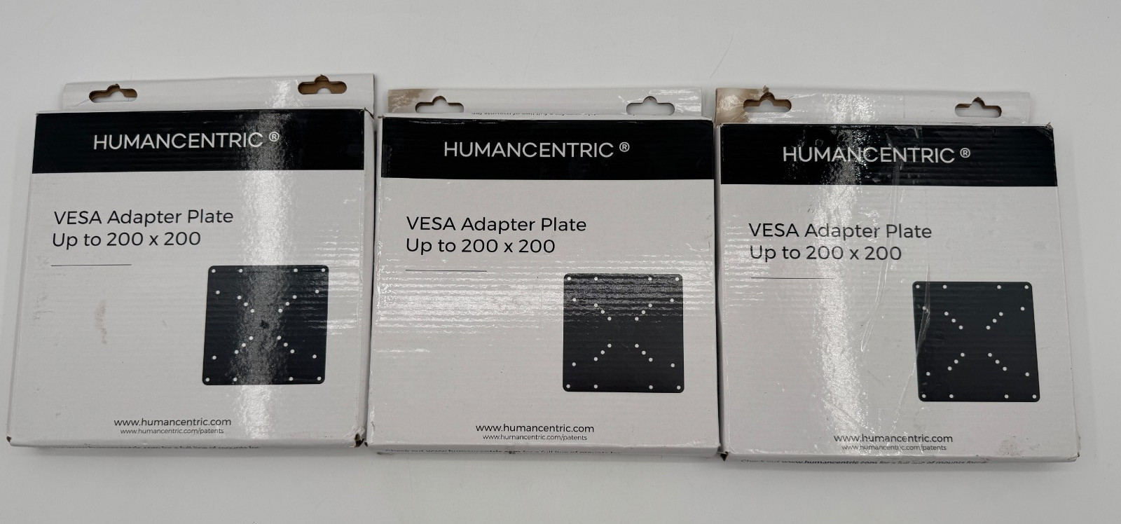 Humancentric Vesa Mount Adaptor Plate up to 200 x 200. Set of 3