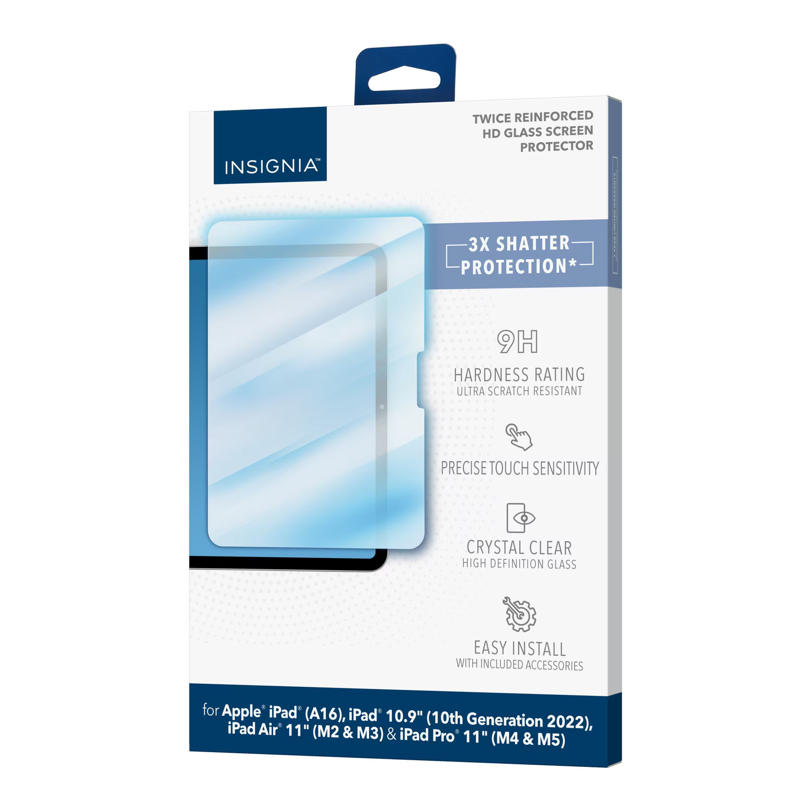 Insignia Glass Screen Protector for iPad 10.9" Air Pro 11" Clear