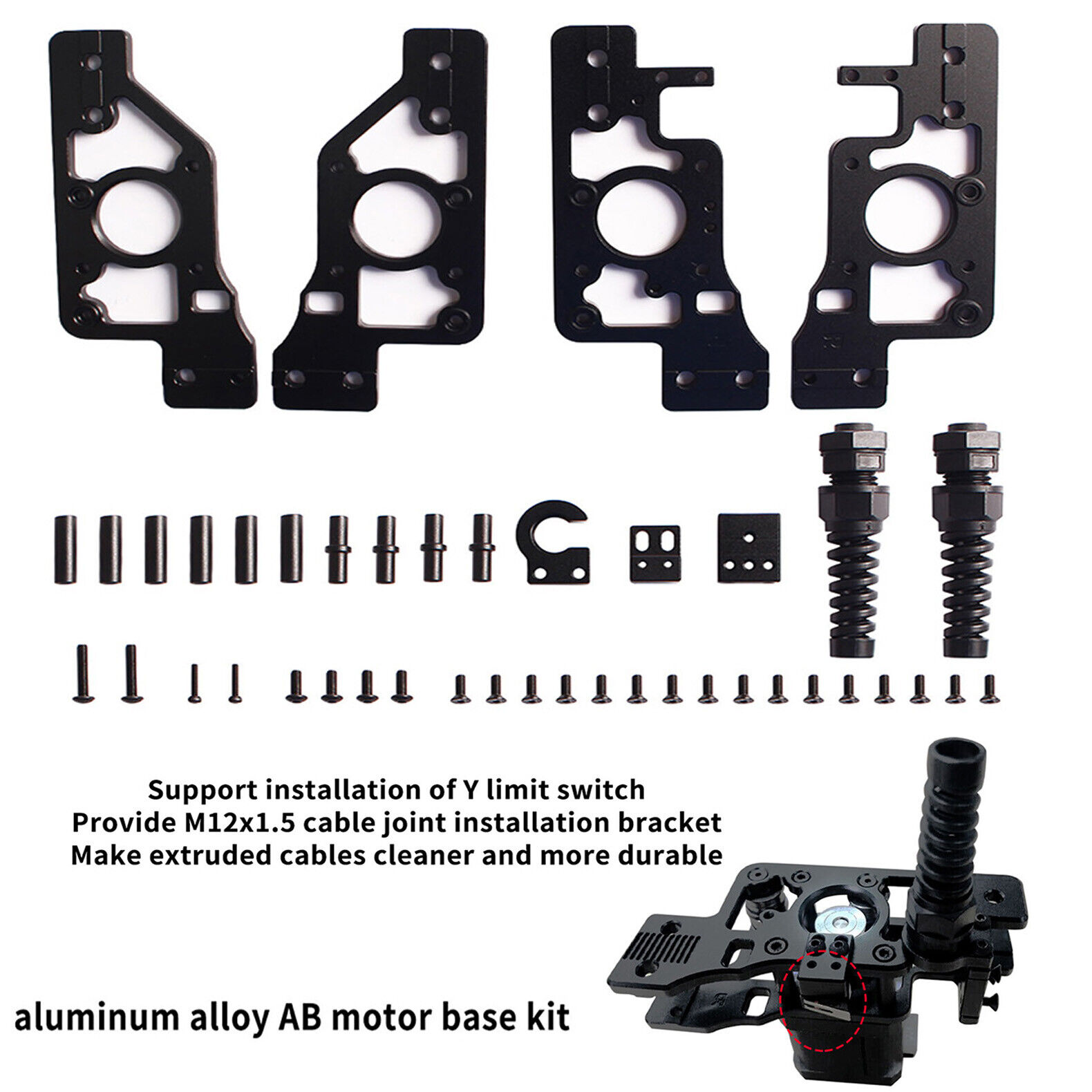 CNC Aluminum Alloy AB Motor Mount Set for Voron 2.4 R2 3D Printer Accessories