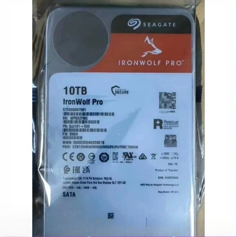 ST10000NT001 New Seagate IronWolf Pro Hard Drive 10TB 7200RPM 256MB SATA HDD