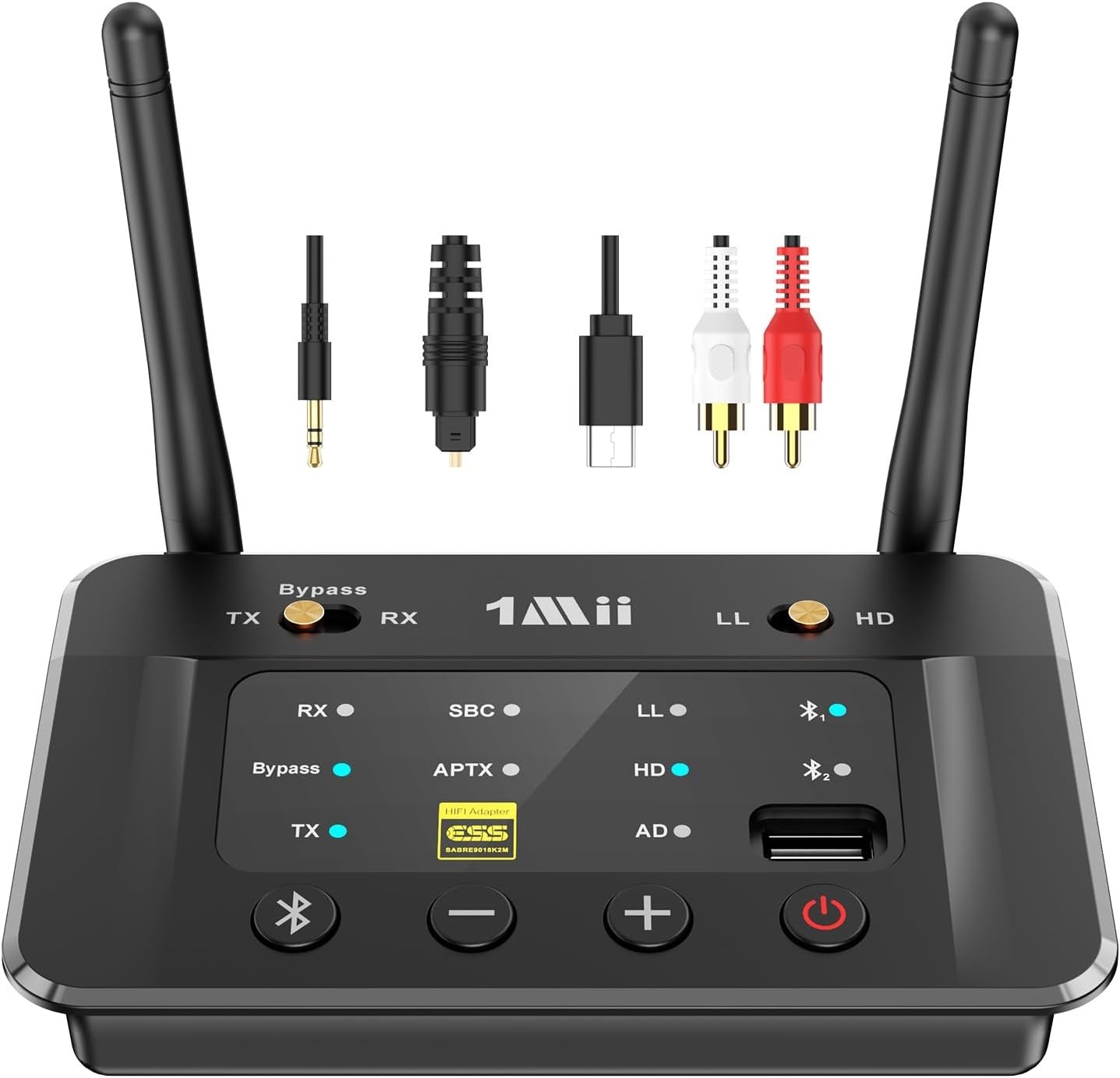 1Mii B03S Bluetooth 53 Transmitter  Receiver  Wireless Audio Adapter G1N