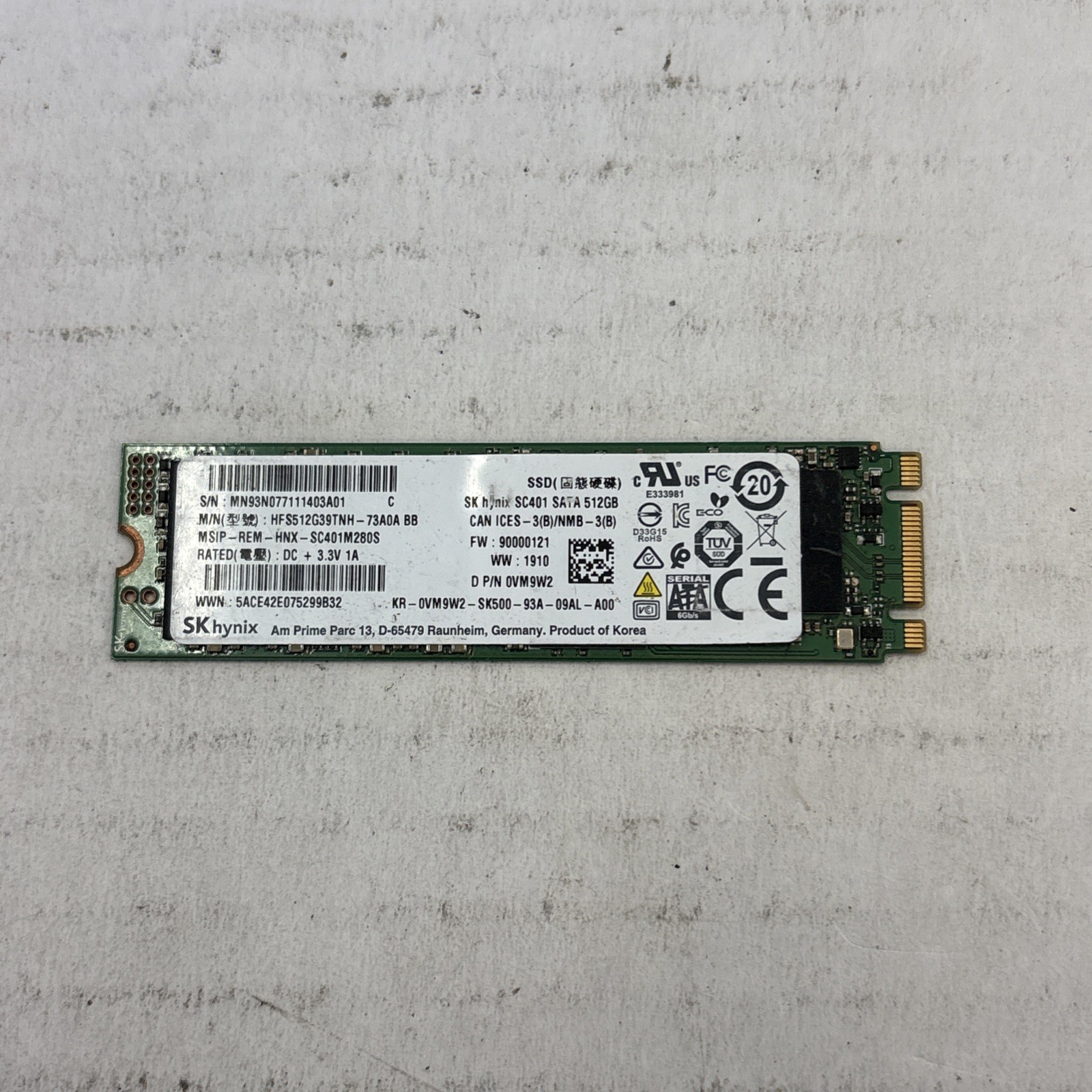 SK hynix SC401 512GB M.2 SATA Internal SSD HFS512G39TNH-73A0ABB