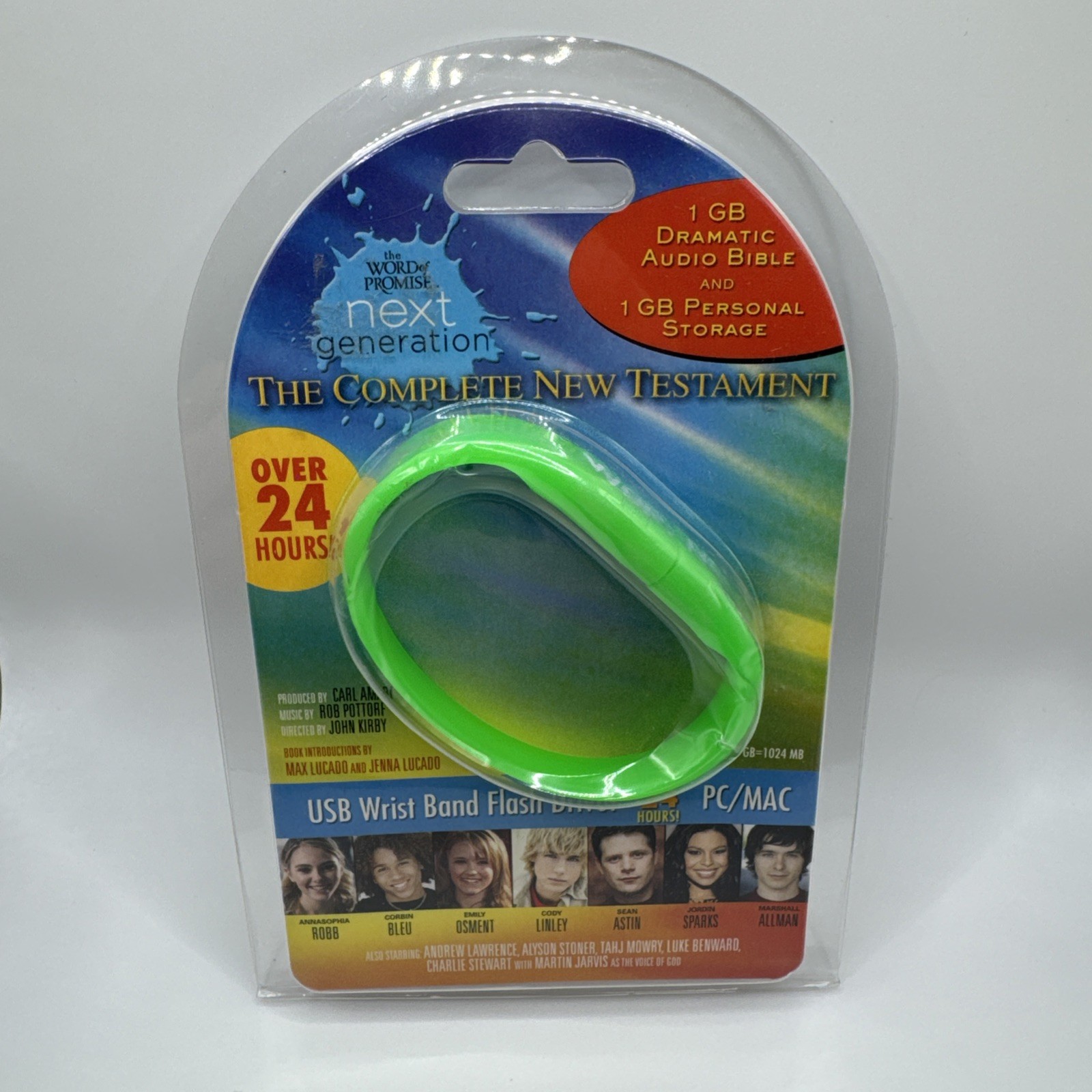 The Complete New Testament USB Wrist Band Flash Drive WWJD, Vintage Sealed NOS