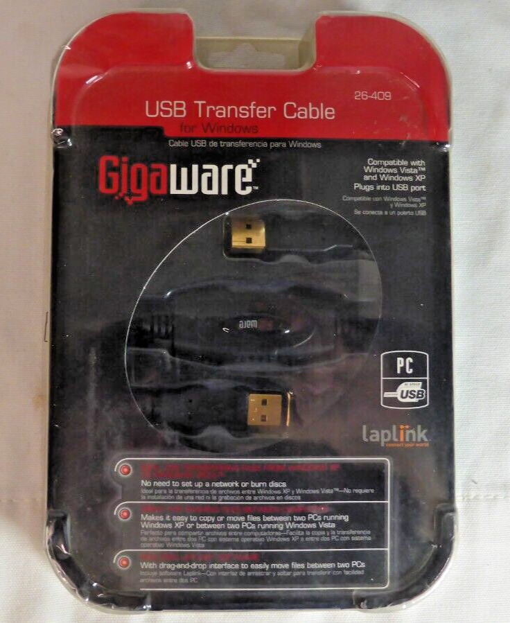 GigaWare USB Transfer Cable for Windows Model 26-409 File Transfer