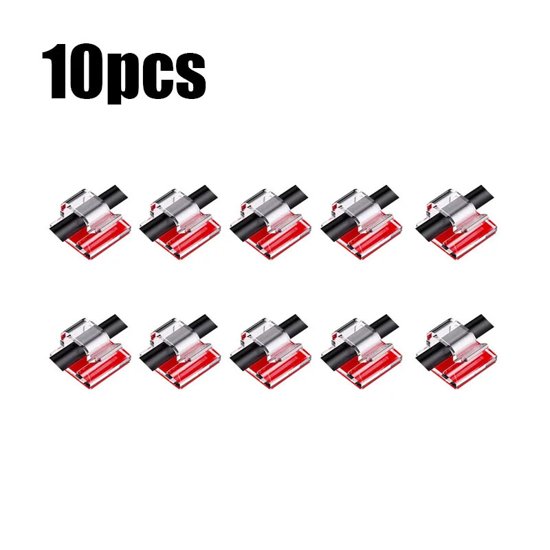 10/20Pcs Cable Clips Organizer Drop Wire Holder Cord Management Self-Ad
