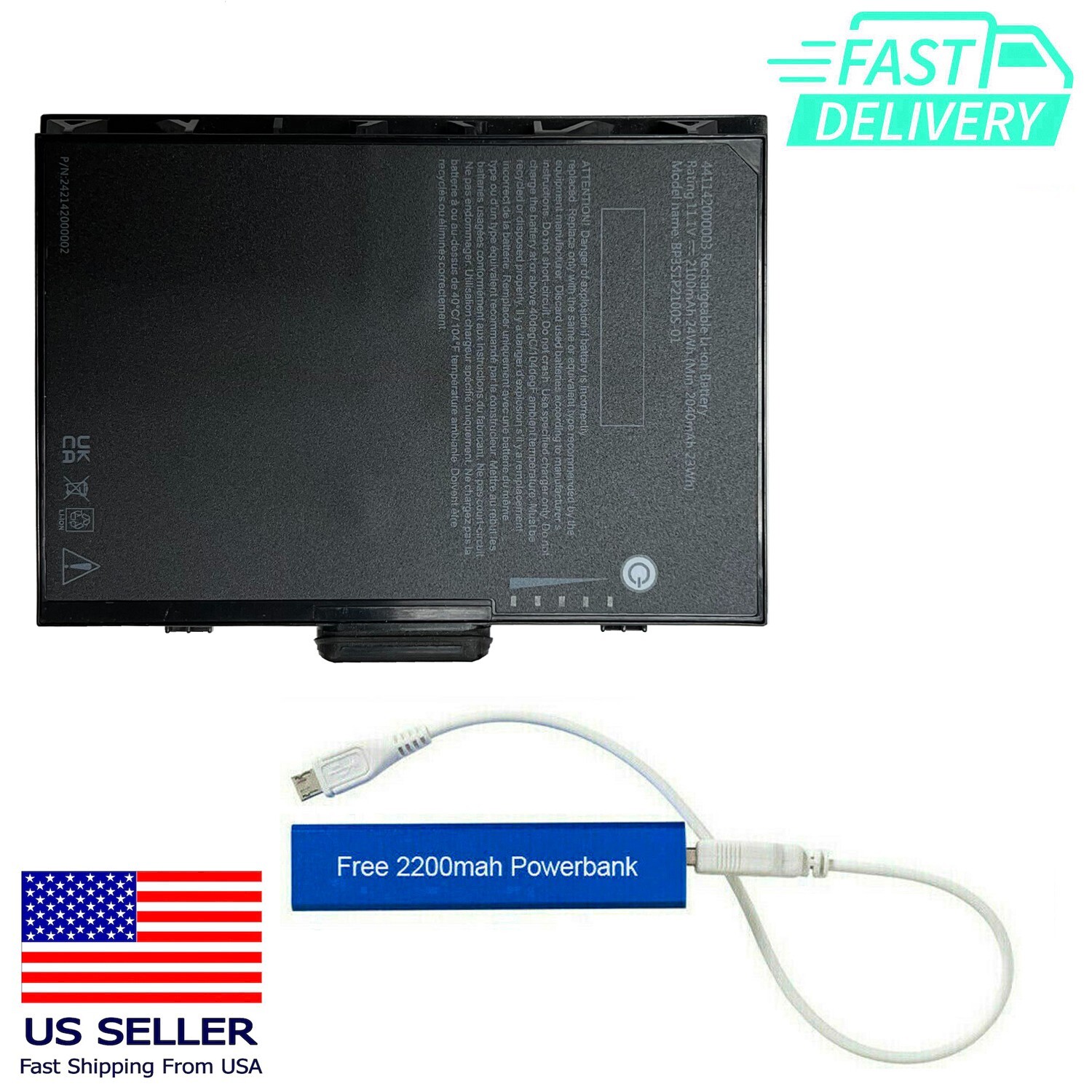 GBM3X4 BP3S1P2100S-01 REPLACEMENT BATTERY FOR GETAC K120 G2 24WH 441142000003