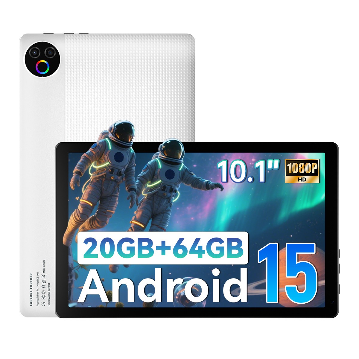 Tablet 64GB 10 Inch Tablet, Android Tablets,5000mAh Battery Penta-Core HD Touch