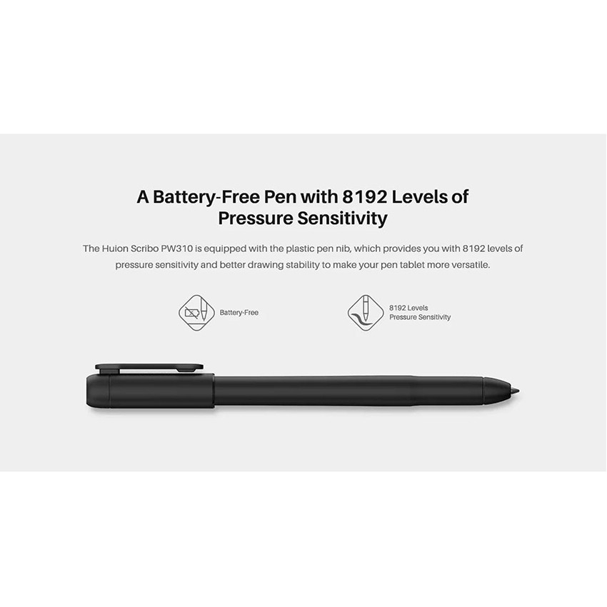 Digital Neutral Battery-free Pen for Huion PW310 HS611/HS64/HS610/Q620M