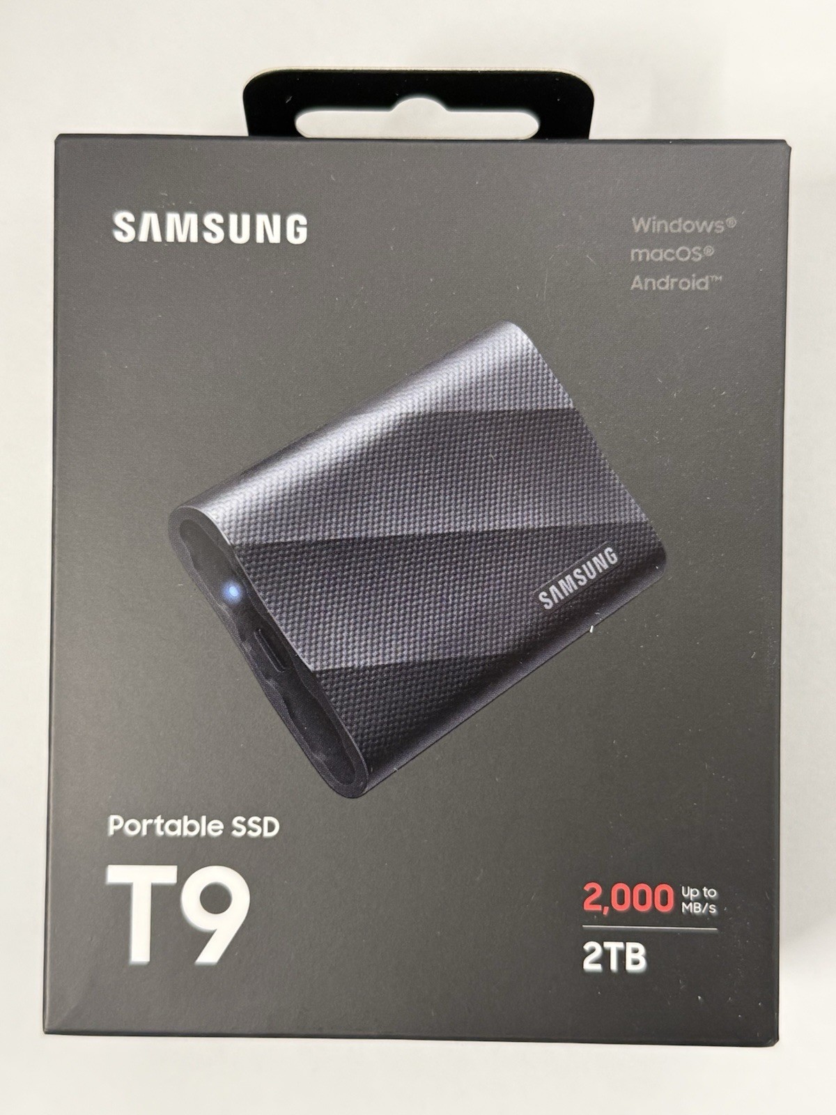 NEW Samsung T9 2TB USB-C Portable External SSD - Black (MU-PG2T0B/AM)