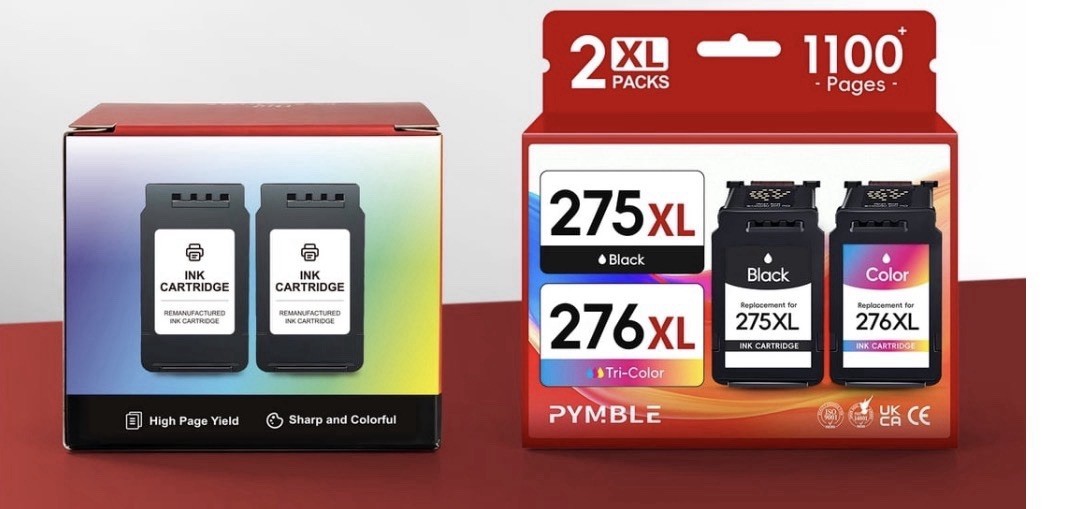 Canon Printer Ink Multipack 275XL Black and 276 Color Cartridges, 2-Pack