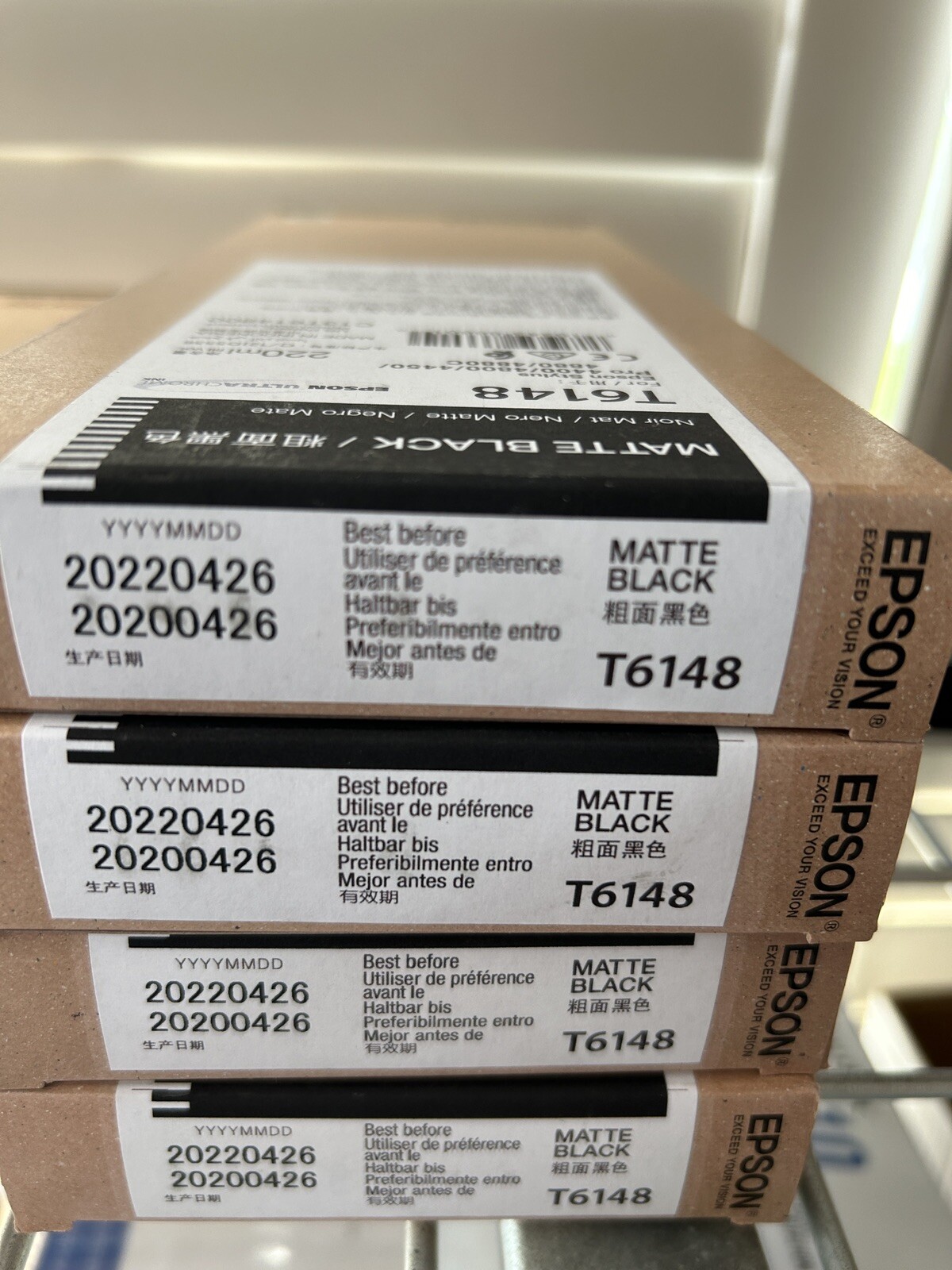 New Epson T6148 Matte Black 220ml UltraChrome Ink Cartridge Date: 2022