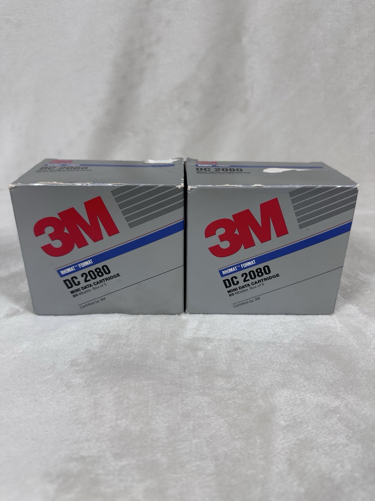 2 Boxes of 5 NEW 3M mini data cartridge tapes 80 Mbytes 1989 computer DC2080 NOS