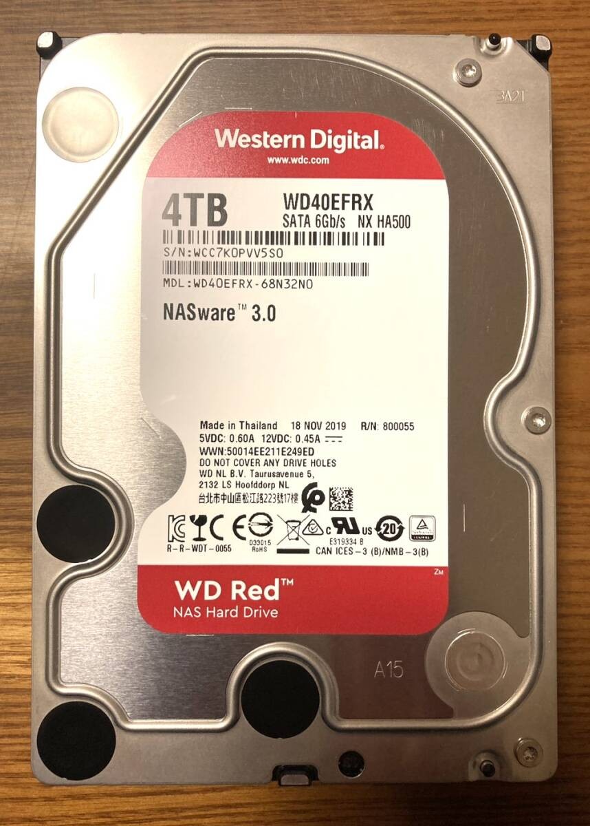 Excellent Condition Western Digital WD Red series WD40EFRX 3.5 inch HDD 4TB (NAS