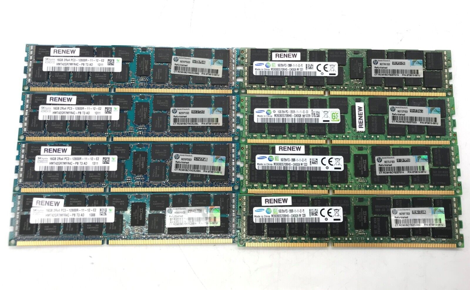 HP 128GB (8X 16GB) 2Rx4 PC3-12800R ECC SERVER RAM 672612-081U M29PBS3