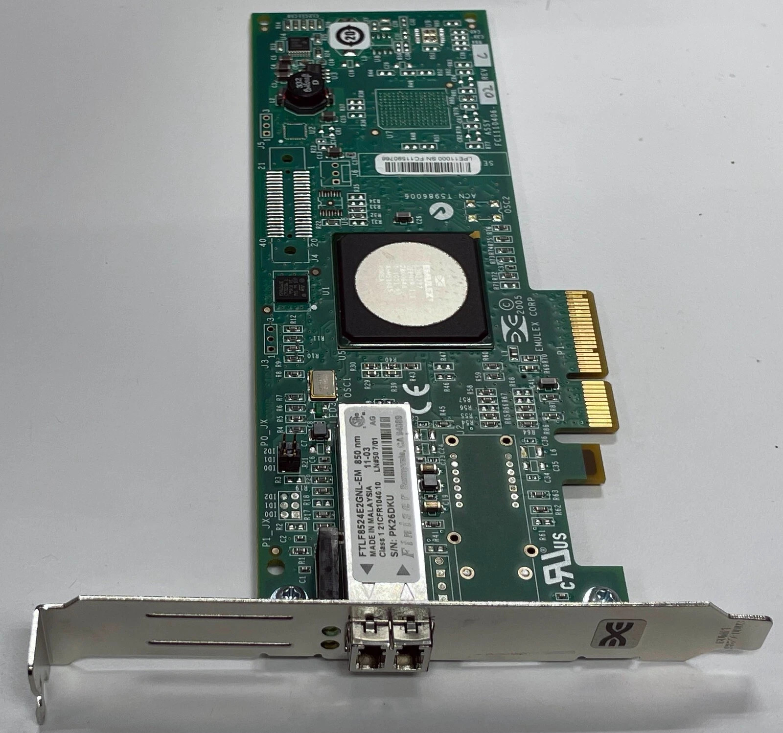 IBM 43W7510 Emulex LPe11000 4Gb Single Port PCIe FC HBA Card 43W7509