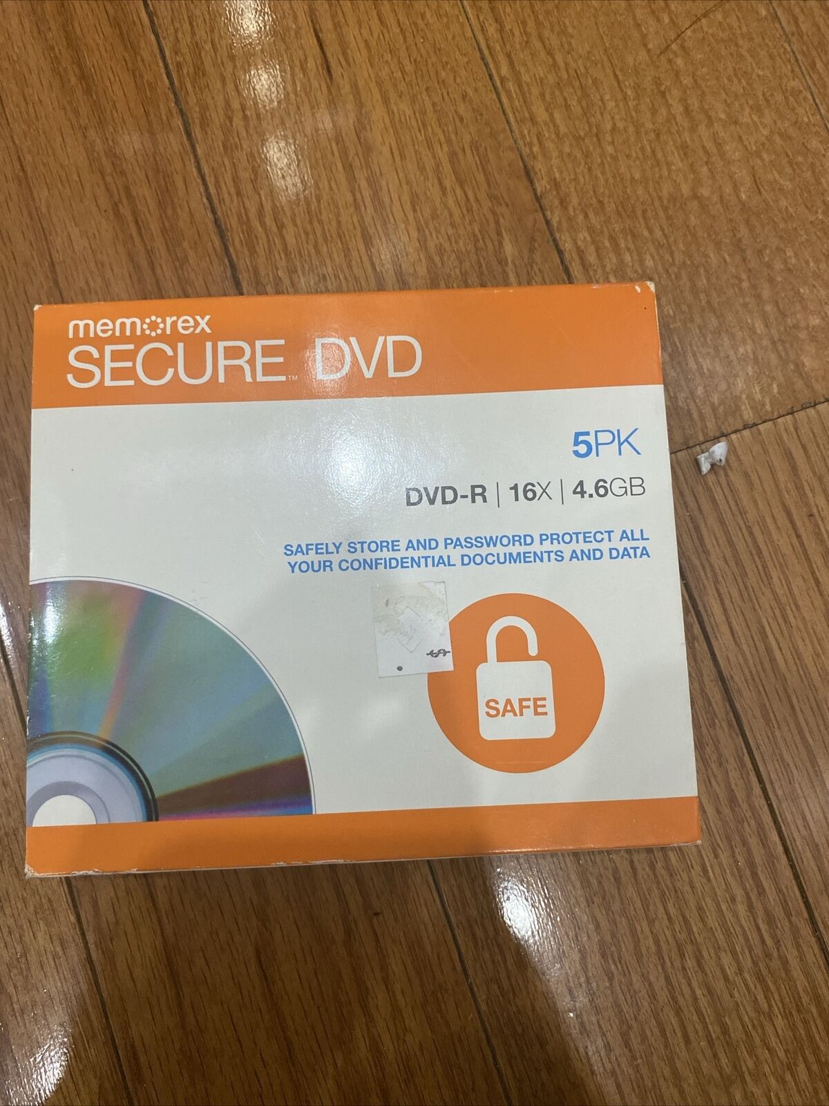 Memorex 5PK Secure DVD Password Protected Encryption 4.6GB AES 256 Bit 98967