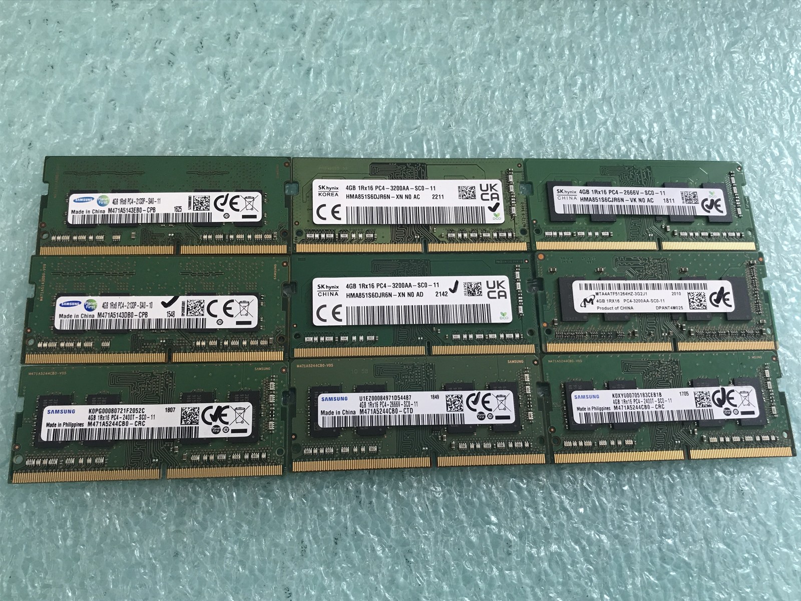 36GB(9 x 4GB) Mixed Brand DDR4 Mixed Speed Laptop SO-DIMM RAM - R1117A