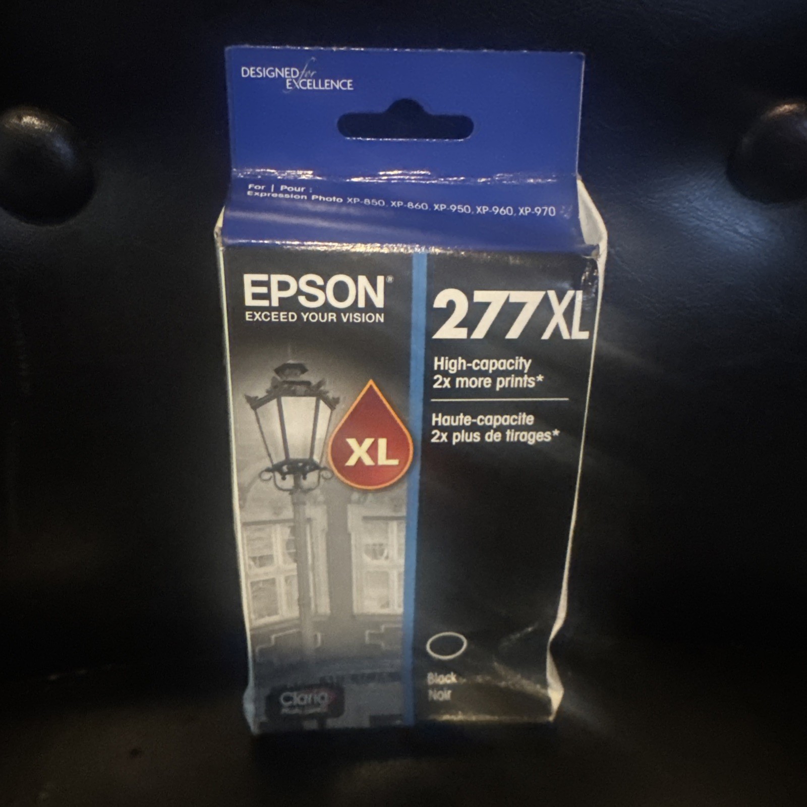 Genuine Epson 277XL High Capacity Black Noir Ink Cartridge Retail Box 02.2027