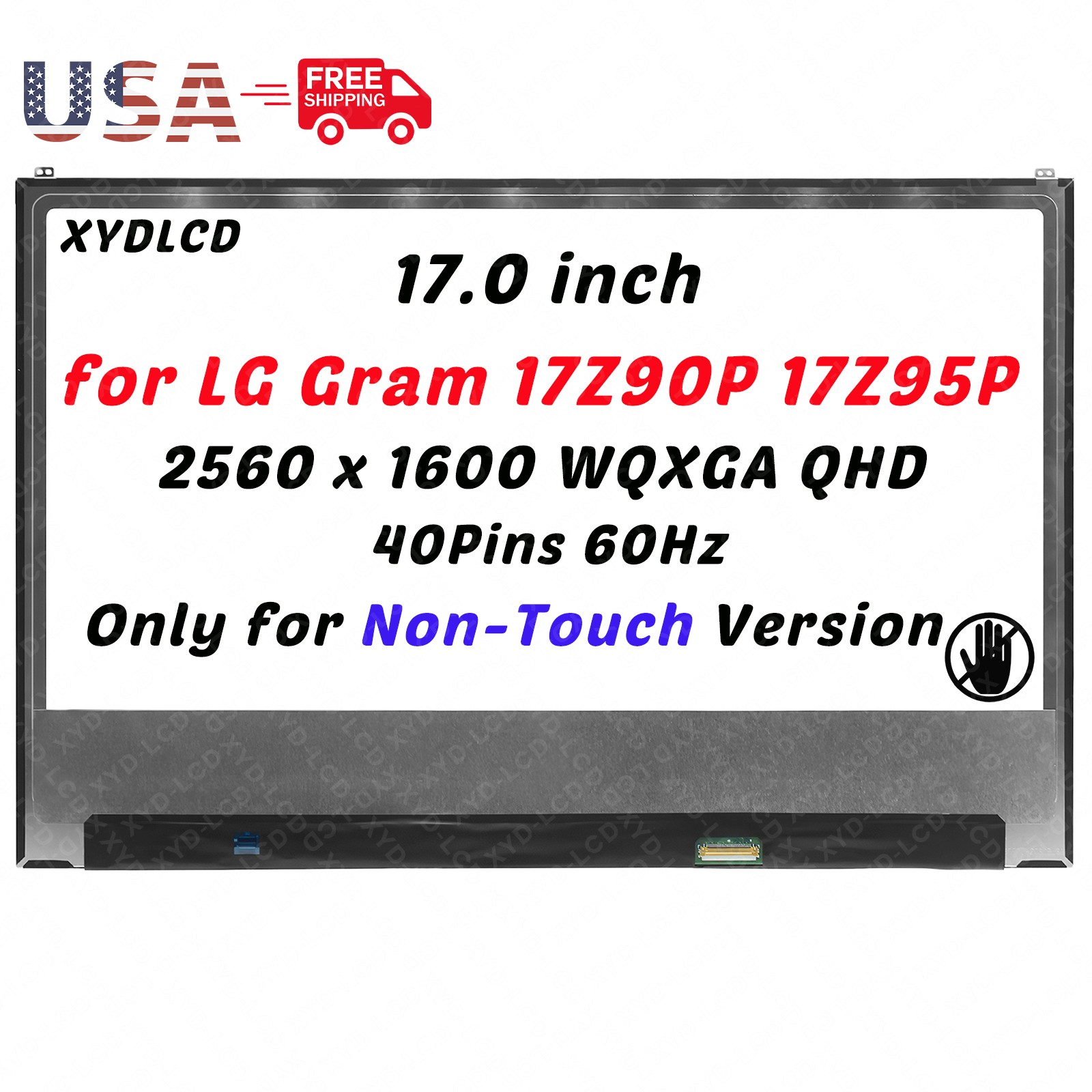 17.0in LP170WQ1-SPE1 for LG LGD0695 LCD Display Screen Replacement IPS WQXGA QHD