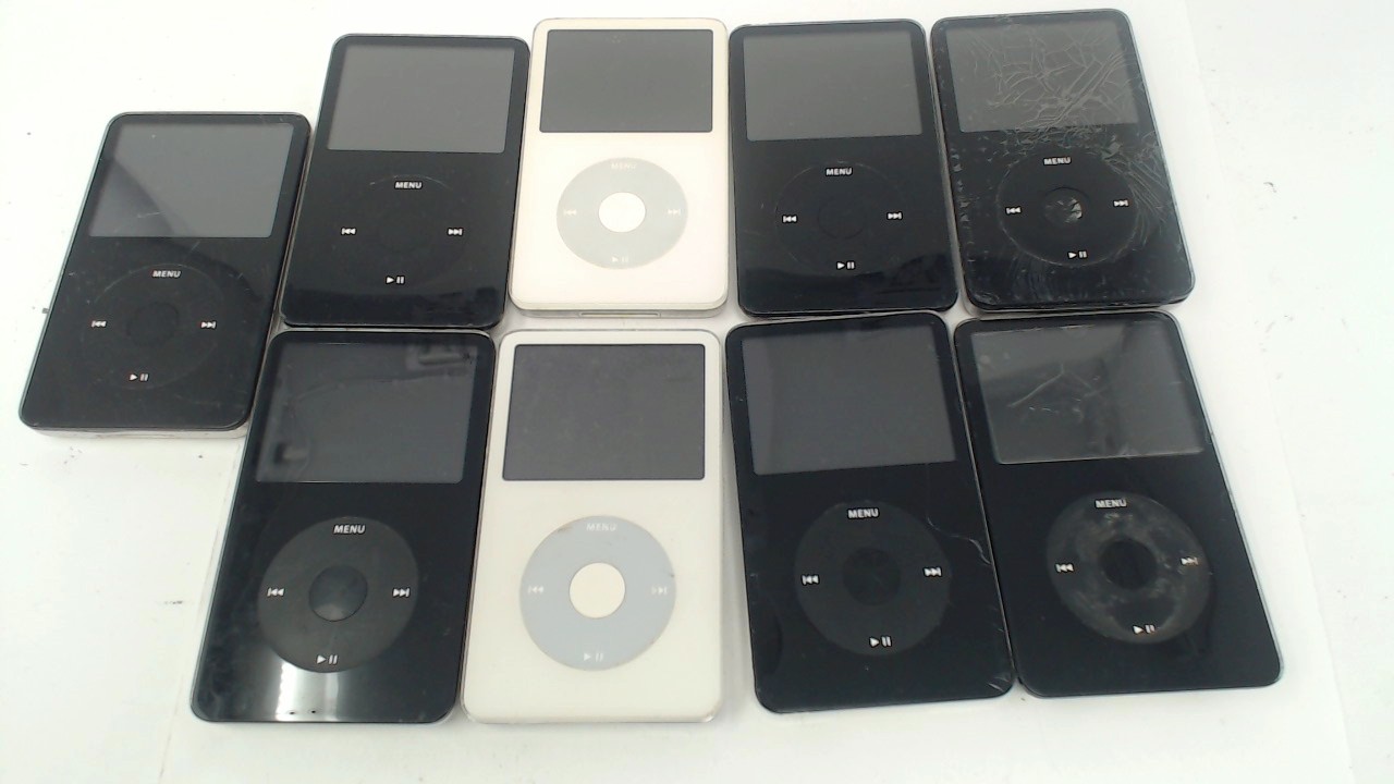 Lot of 9 Apple iPod Video 5th Gen A1136 30GB For Parts Repair AS-IS