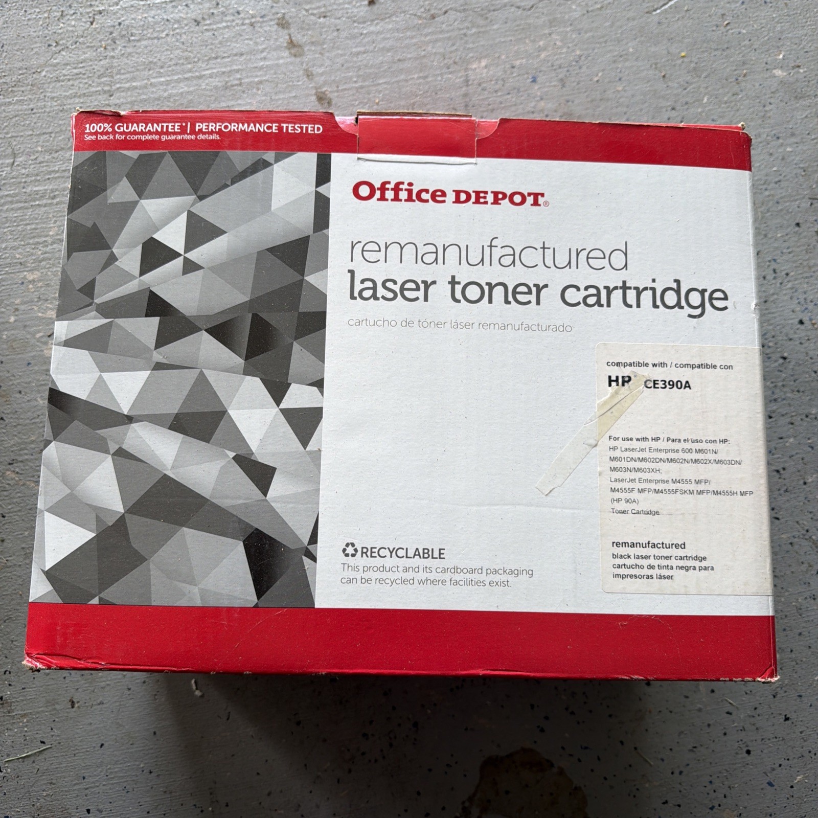 Office Depot® - Reman Toner - HP 90a Reman Black Toner Cartridge - HP 90A Rem...