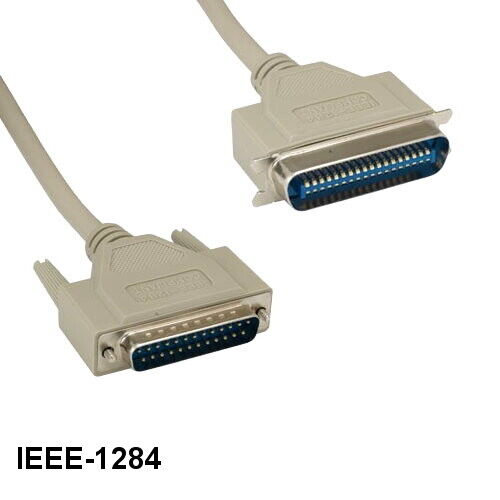 [10X] 50' IEEE-1284 DB25 25 Pin to CN36 36 Pin Cable M/M 28AWG Parallel Printer