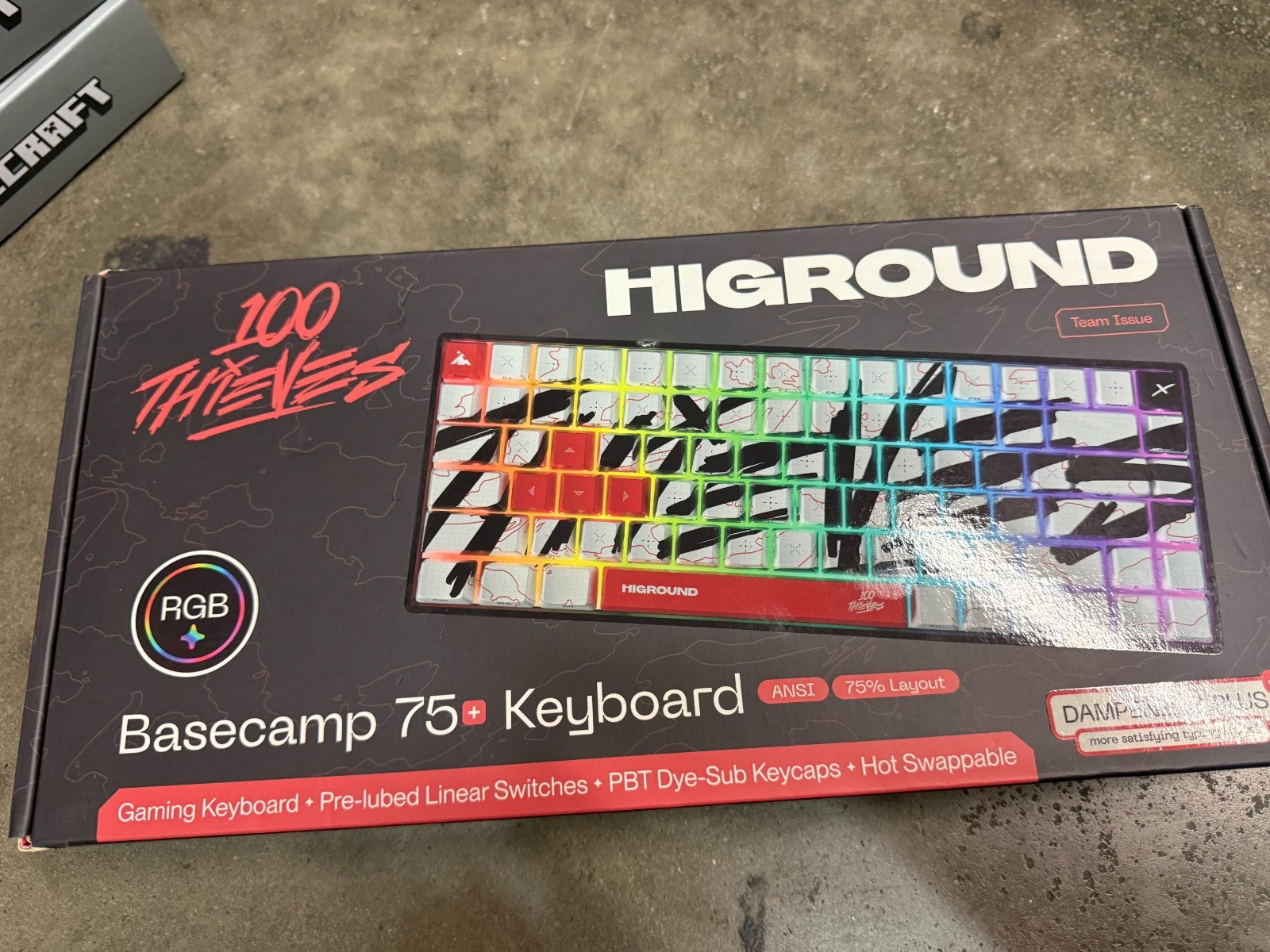 OB Higround x 100 Thieves Basecamp 75+ Wired RGB Hot-Swappable Keyboard Black