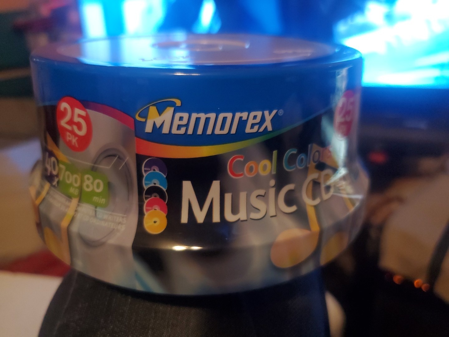 Vtg  Memorex Cool Colors Sealed CD-R 25PK Music 25 pack - 40x 700MB 80 Min.