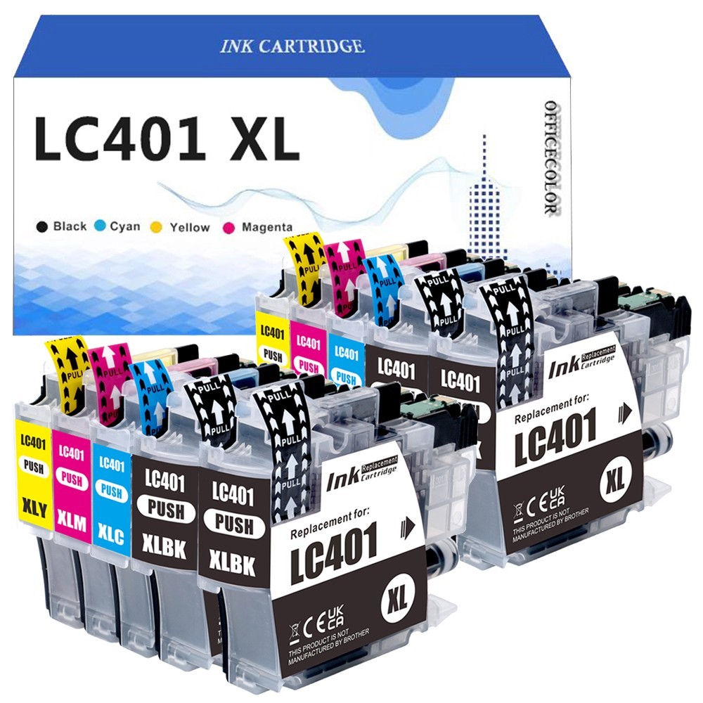 LC-401 XL Ink Cartridges for Brother MFC-J1010DW MFC-J1012DW J1170DW MFC-J1800DW