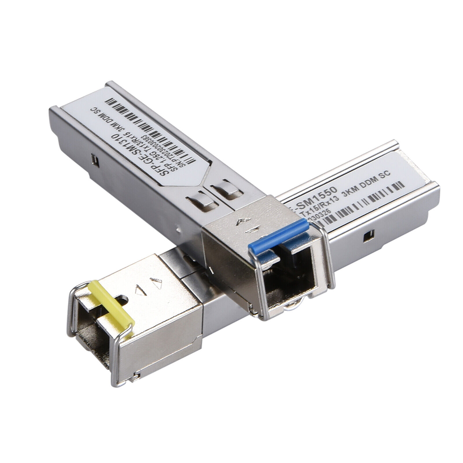 2Pcs SC Connector 3km 1.25GB/s SFP-BX03-D Tx1550nm/RX1310nm Transceiver Module G