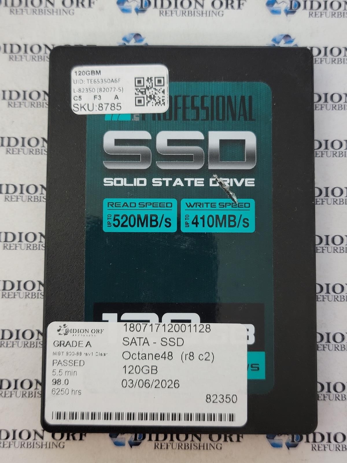 INLAND 120GB 2.5" SATA SSD 120GBM Grade A SKU 8785